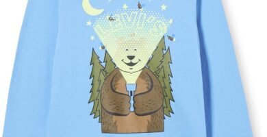 Levi’s Baby Boys’ Lvb Long Sleeve Goodnight Bear 6eg569 L/S TEE