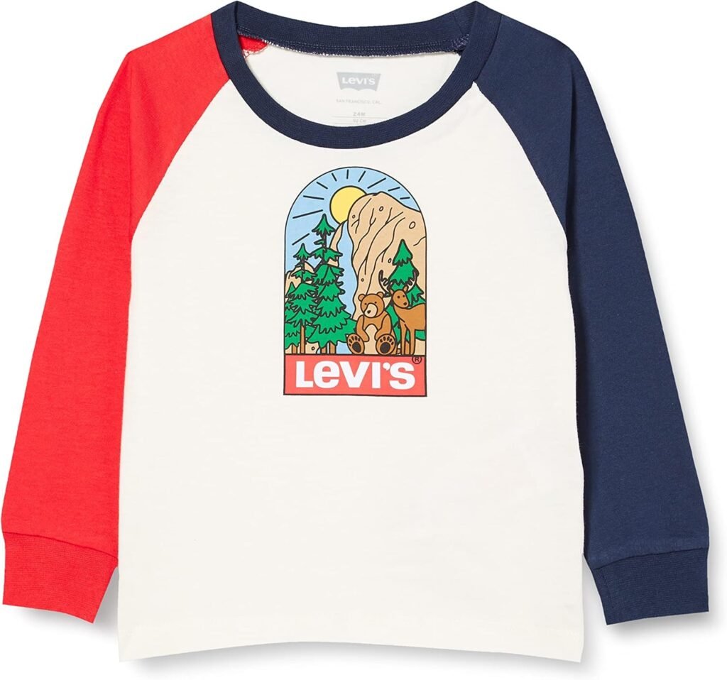 Levi’s Baby Boys’ Lvb Long Sleeve Trail Friends 6eg567 L/S TEE Levi’s Baby Boys’ Lvb Long Sleeve Trail Friends 6eg567 L/S TEE