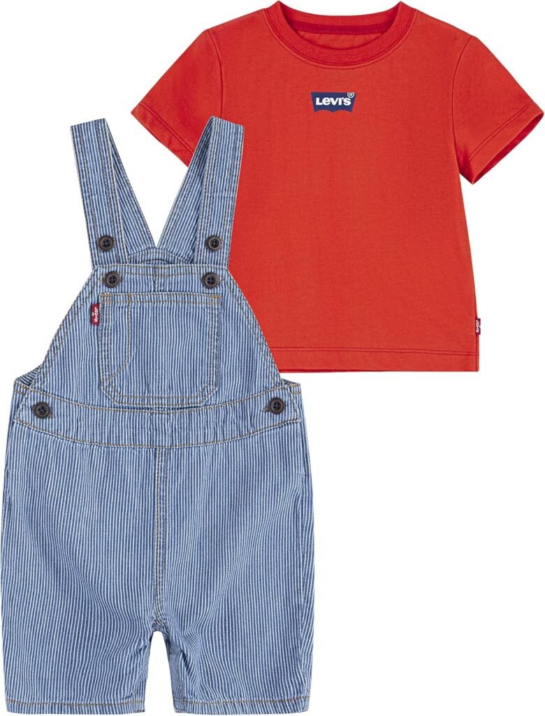Levi’s Baby Boys’ Lvb Mini Batwing Tee and Denim 6ee536 Pajama Set Levi’s Baby Boys’ Lvb Mini Batwing Tee and Denim 6ee536 Pajama Set