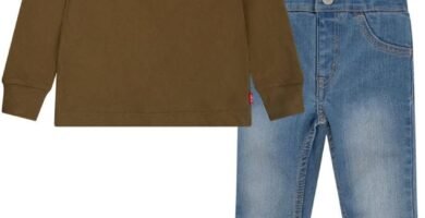 Levi’s Baby Boys’ Lvb Poster Logo Ringer & Denim 6ef959 Sweatshirt