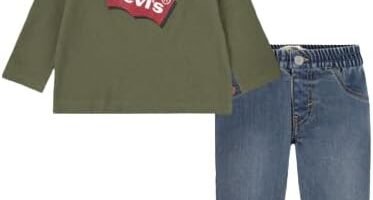 Levi’s Baby Boys Ramp Henely Denim Set 6ej096