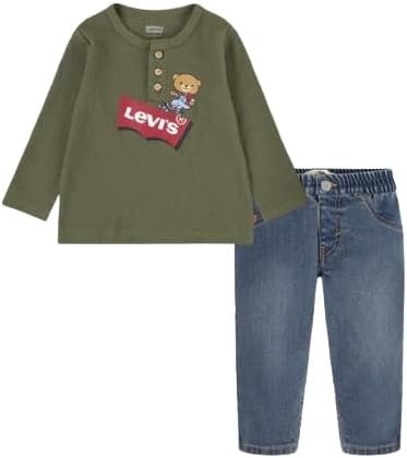 Levi’s Baby Boys Ramp Henely Denim Set 6ej096