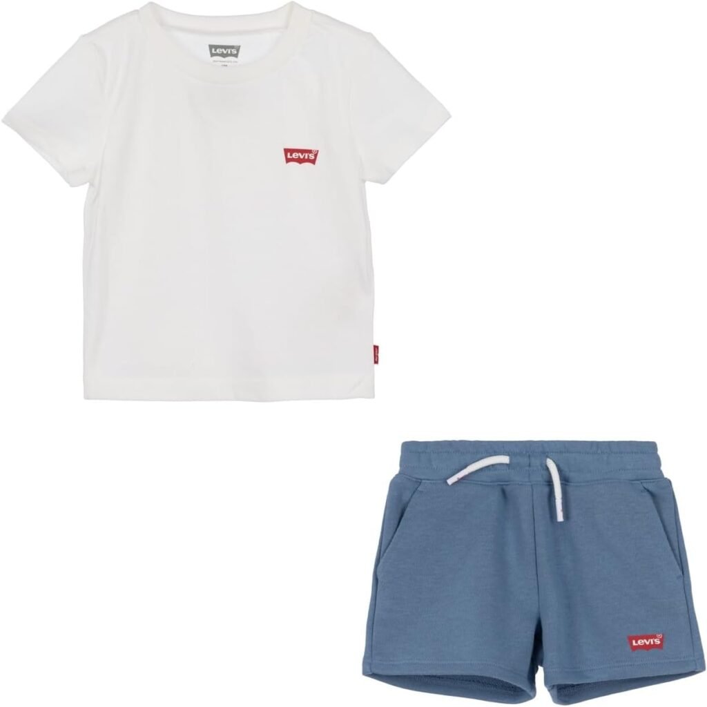 Levi’s Baby Boys’ Tee and Short Set Sbss242 Coordinated Outfits
