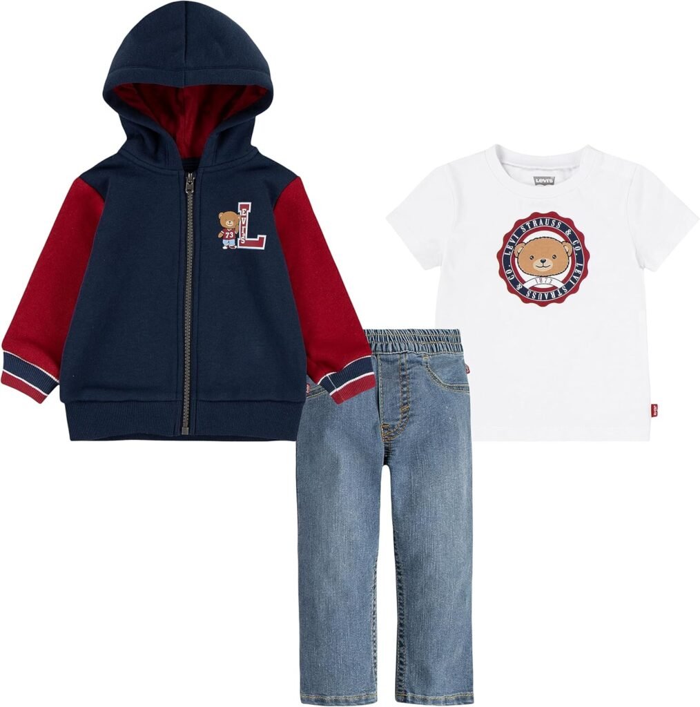 Levi’s Baby Boys’ Varsity Jacket Denim Set 6ej102