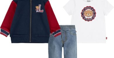 Levi’s Baby Boys’ Varsity Jacket Denim Set 6ej102