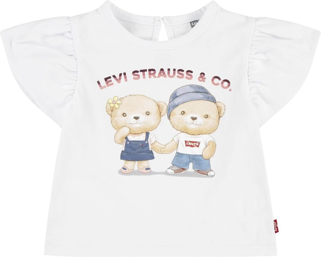 Levi’s Baby Girls’ Lvg Bear Bubble SLV Top 1ej340 Tshirt