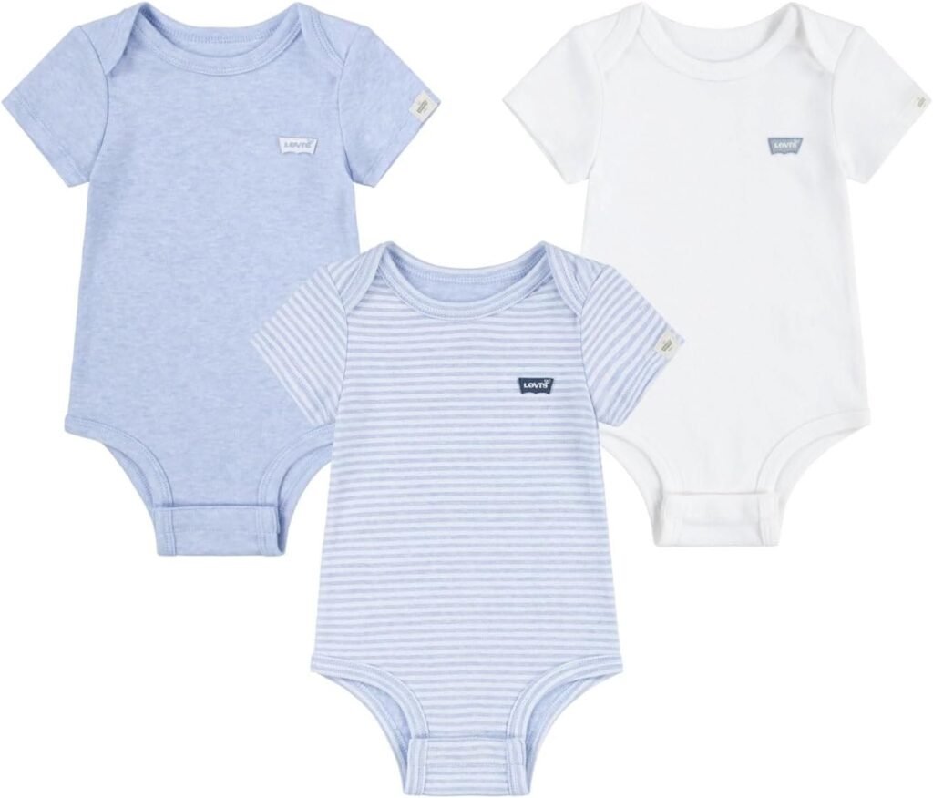 Levi’s Baby LVN 3pk Bodysuit Set 6ek340 Coordinated Outfits Levi’s Baby LVN 3pk Bodysuit Set 6ek340 Coordinated Outfits