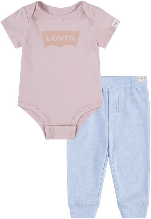 Levi’s Baby LVN Batwing Bodysuit Set 6ek336 Coordinated Outfits Levi’s Baby LVN Batwing Bodysuit Set 6ek336 Coordinated Outfits