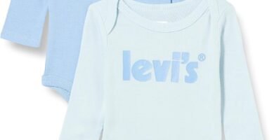 Levi’s Baby Lhn Poster Logo 2pk L/S Bodysu Nl0308 Coverall