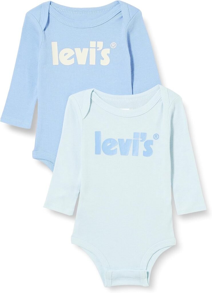 Levi’s Baby Lhn Poster Logo 2pk L/S Bodysu Nl0308 Coverall Levi’s Baby Lhn Poster Logo 2pk L/S Bodysu Nl0308 Coverall