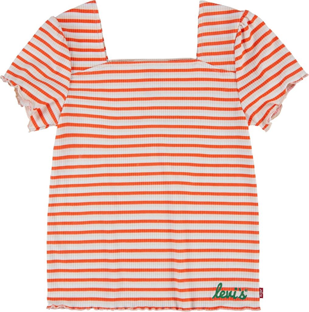 Levi’s Girl’s Lvg Ss Ribbed Baby Tee Shirt 4ee327