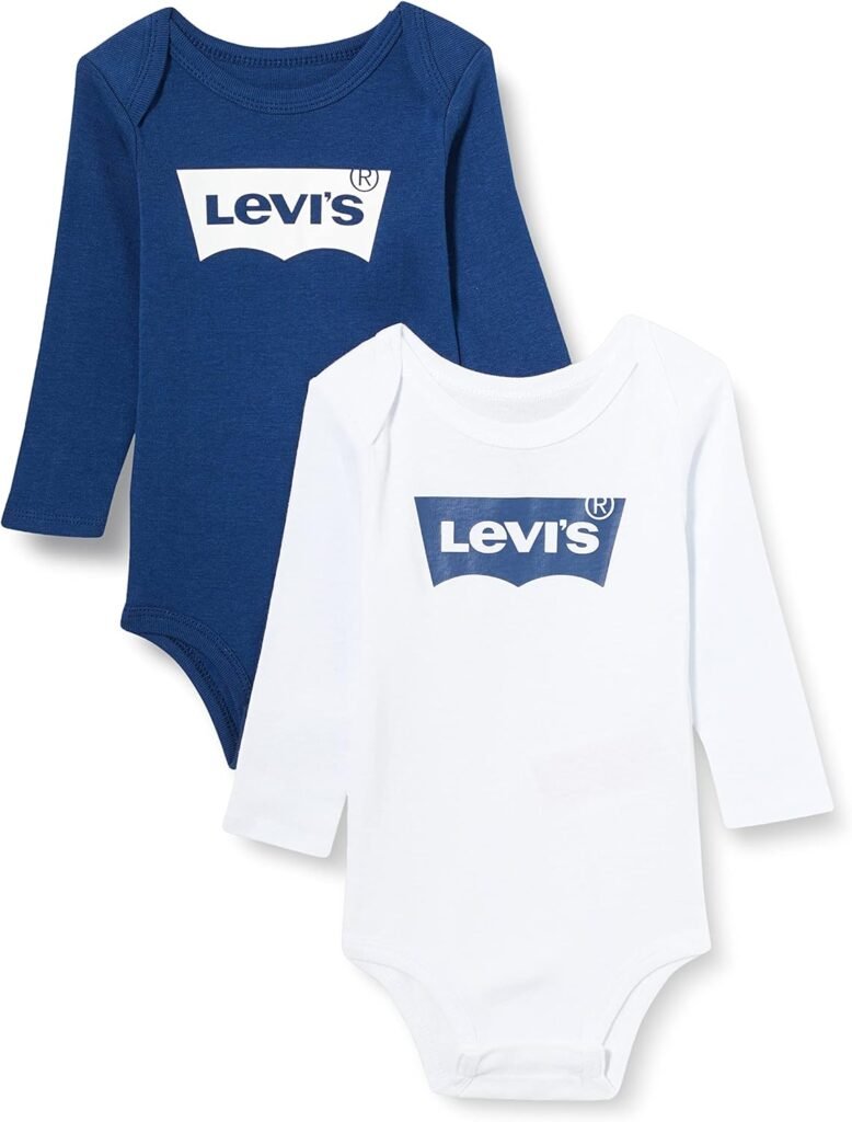 Levi’s Lhn Ls 2pk Batwing Bodysuit Se Nl0282 Boxed Sets