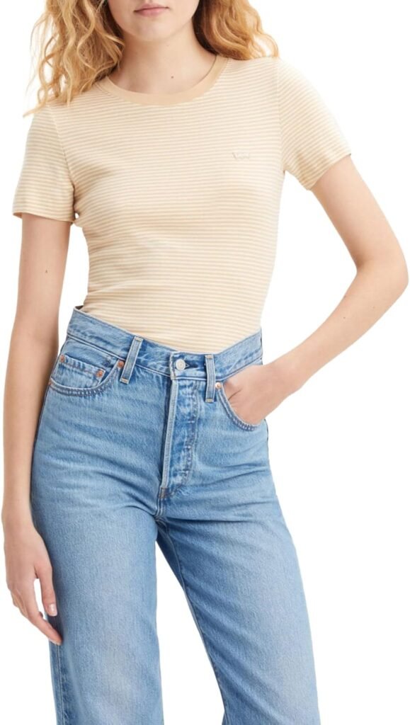 Levi’s Women’s Ss Rib Baby Tee T-Shirt