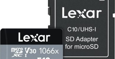 Lexar 512GB Professional 1066x micro SD Card w/SD Adapter, UHS-I, U3, V30, A2, Full HD, 4K, Up to 160/120 MB/s, for Action Cameras, Drones, Smartphones, Tablets, Nintendo-Switch (LMS1066512G-BNANU)