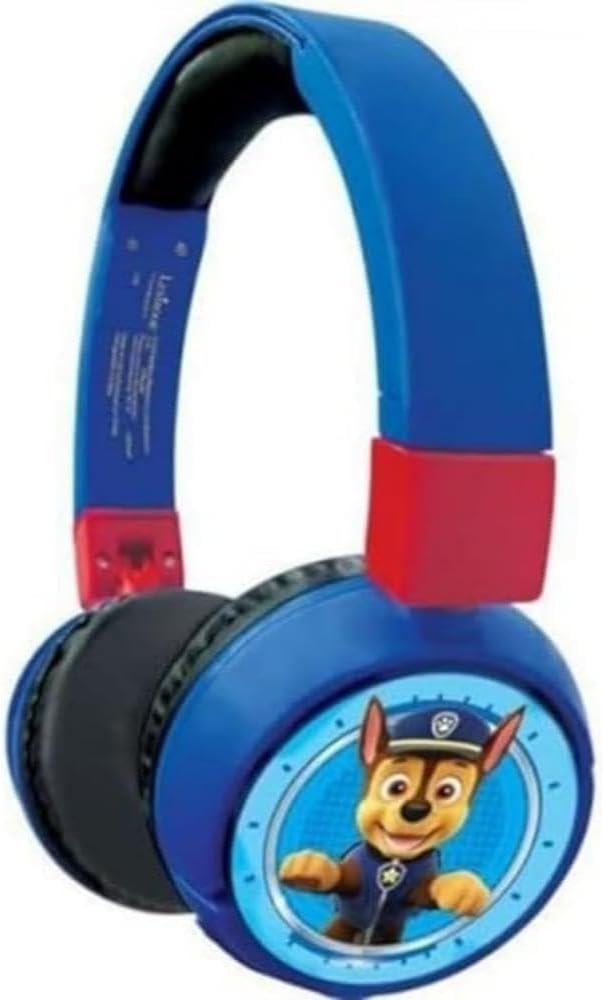 Lexibook – Paw Patrol – 2-in-1 Bluetooth Headphones for Kids, stereo Wireless Wired, Kids safe for Boys Girls, Foldable, Adjustable, blue/red, HPBT010PA Lexibook – Paw Patrol – 2-in-1 Bluetooth Headphones for Kids, stereo Wireless Wired, Kids safe for Boys Girls, Foldable, Adjustable, blue/red, HPBT010PA