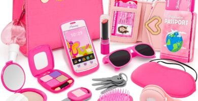 Little Girl Purse with Pretend Makeup for Toddlers, 49PCS Kids Play Purse Set – Princess Toy Accessories, Pretend Play Headset Wallet Phones Sunglasses Keys Credit Cards Birthday Gift for Girls Age 3+ Little Girl Purse with Pretend Makeup for Toddlers, 49PCS Kids Play Purse Set – Princess Toy Accessories, Pretend Play Headset Wallet Phones Sunglasses Keys Credit Cards Birthday Gift for Girls Age 3+