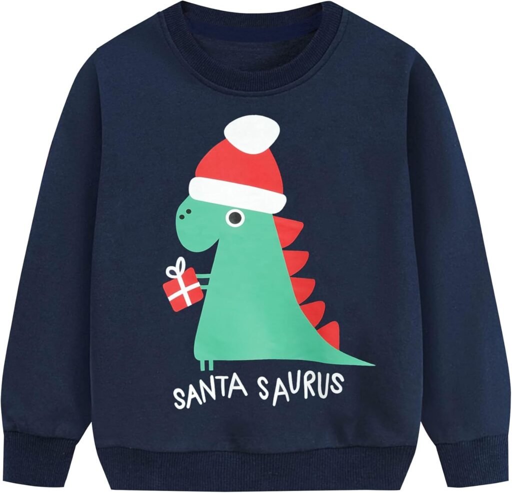Little Hand Christmas Boys Jumper Reindeer Toddler Casual Clothes Gifts Xmas Sweatshirt Long Sleeve Cotton Shirt Age 1-7 Years