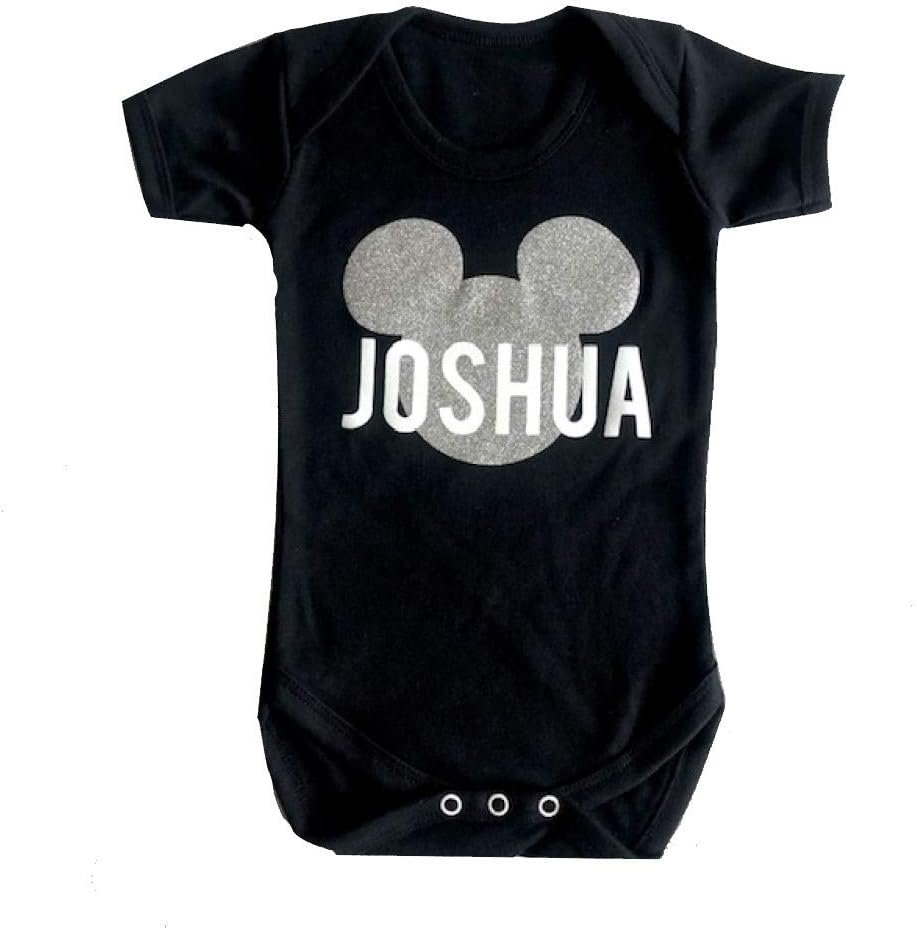 Little Secrets Clothing Baby Boy’s Personalised Disney Mickey Mouse Black Romper 0-18months Little Secrets Clothing Baby Boy’s Personalised Disney Mickey Mouse Black Romper 0-18months