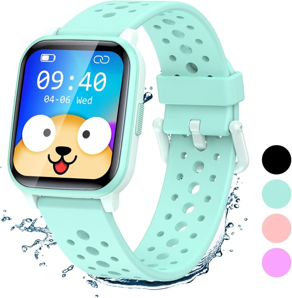 Lively Life Fitness Tracker for Kids, Activity Tracker, Smart Watch with Pedometer, Heart Rate & Sleep Monitor, Stopwatch, IP68 Waterproof, Sports Watch with Games, Gifts for Boys Girls Teens-Green