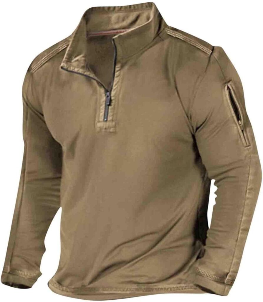 Long Sleeve Outfits for Man Fall Winter Neck Basic Outfits Sweatshirt Mens 2024 Trendy Regular Fit