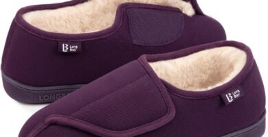 LongBay Women’s Slippers, Wide Fit, Comfy and Cozy, Memory Foam Made, Indoor House Shoes for Diabetic Arthritis and Edema