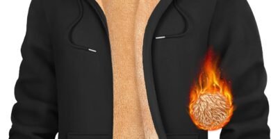 Lonya Men’s Hoodies Fleece Lined – Full Zip Up Sherpa Hoodie Long Sleeve Sweatshirt Jackets Casual Winter Warm Thick Coat Outerwear with Pockets for Men