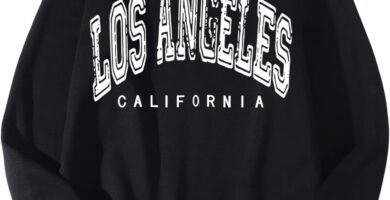 Los Angeles California Sweatshirts for Men Crewneck College Hoodies Solid Drop Shoulder Cool Outfits Crew Neck Sport Long Sleeve Gothic Letter Printed Tops Preppy Workou Y2K Fashion