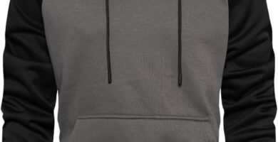 MANLUODANNI Men’s Pullover Hoodies Hooded Sweatshirt Patchwork Top Casual Hoody with Kangaroo Pocket