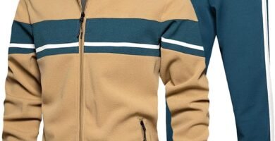 MANLUODANNI Men’s Tracksuit Sets Bottoms Full Zip Casual Jogging Gym Suit Jacket with Pockets