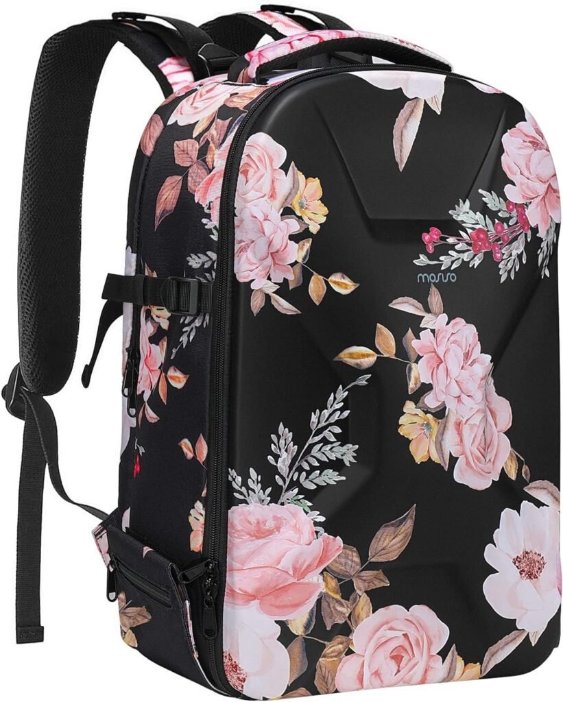 MOSISO Camera Backpack, DSLR/SLR/Mirrorless Photography Camera Bag Peony Waterproof Hardshell Case with Tripod Holder & Laptop Compartment Compatible with Canon/Nikon/Sony/DJI Mavic Drone, Black MOSISO Camera Backpack, DSLR/SLR/Mirrorless Photography Camera Bag Peony Waterproof Hardshell Case with Tripod Holder & Laptop Compartment Compatible with Canon/Nikon/Sony/DJI Mavic Drone, Black