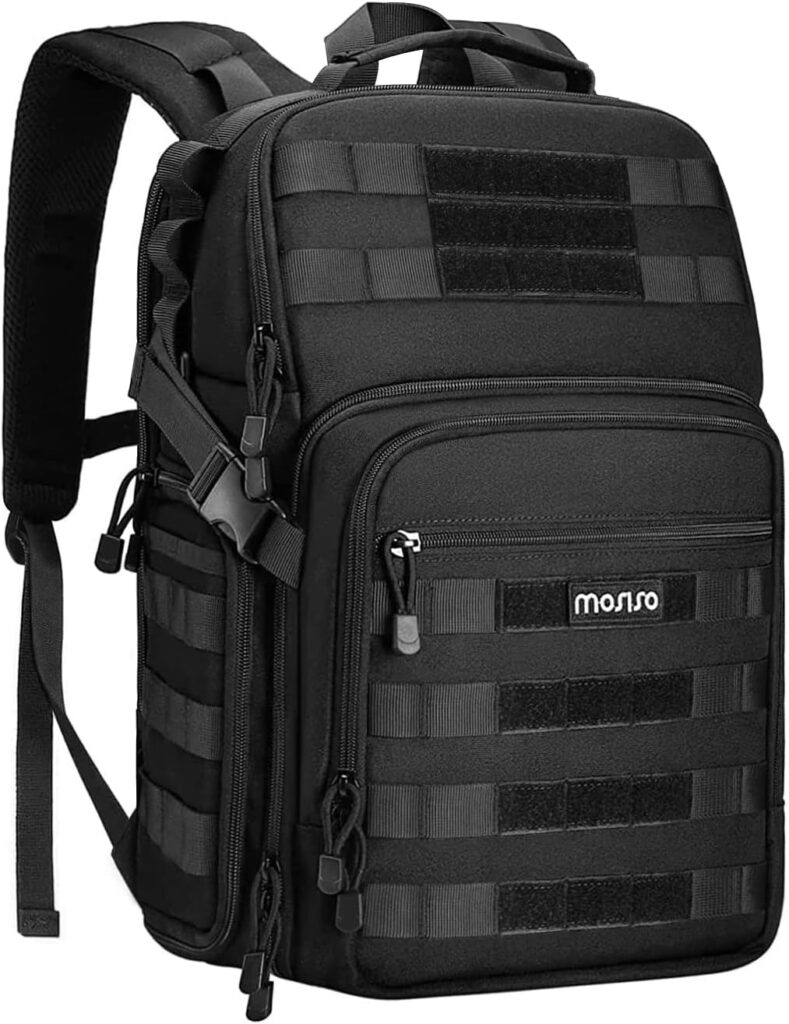 MOSISO Camera Backpack, DSLR/SLR/Mirrorless Photography Tactical Camera Bag Case Outdoor Hiking Tripod Holder&15-16 inch Laptop Compartment Compatible with Canon/Nikon/Sony/DJI Mavic Drone, Black MOSISO Camera Backpack, DSLR/SLR/Mirrorless Photography Tactical Camera Bag Case Outdoor Hiking Tripod Holder&15-16 inch Laptop Compartment Compatible with Canon/Nikon/Sony/DJI Mavic Drone, Black