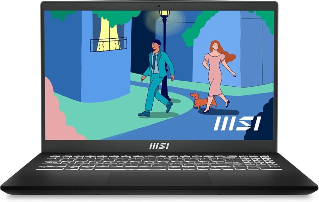 MSI Modern 15 Inch FHD Laptop – (Intel Core i5-135U, Intel Iris Xe Graphics, 8GB RAM, 512GB SSD, Windows 11 Home) – Classic Black