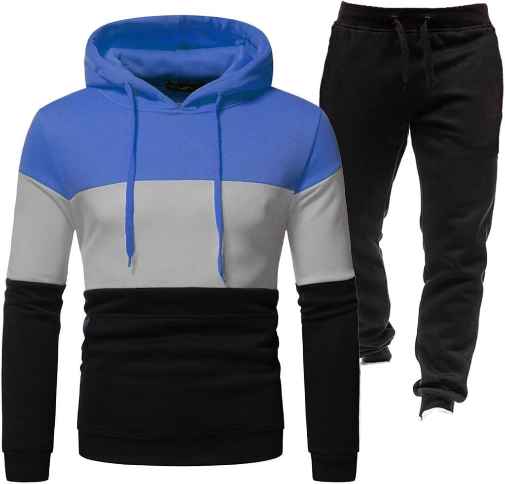 MXETWJEL Tracksuit Mens Full Set Zip up Hoodie Elasticated Waist Sweatpants 2 Picece Sets Ribbed Sleeve Gym Cardigan Outift Sportwear Top & Bottom Outfits Sale Clearance Uk Lightweight Athletic Suit