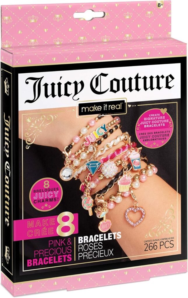 Make It Real Juicy Couture Bracelet Making Kit – Pink and Precious – Gifts for girls