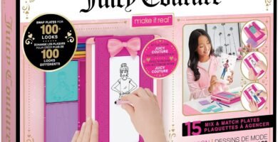 Make It Real Juicy Couture Fashion Exchange – Fashion Design Kit for Kids – Art Set with Scratch Plates, Stickers, Coloured Pencils & More – Gifts for Girls Make It Real Juicy Couture Fashion Exchange – Fashion Design Kit for Kids – Art Set with Scratch Plates, Stickers, Coloured Pencils & More – Gifts for Girls