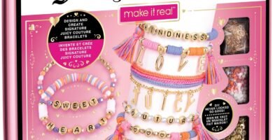 Make It Real Juicy Couture Love Letters Bracelet Making Kit – Kids Jewellery Making Kit – DIY Charm Bracelet Making Kit for Girls – Friendship Bracelets with Flat Clay Beads – Gifts for Girls Make It Real Juicy Couture Love Letters Bracelet Making Kit – Kids Jewellery Making Kit – DIY Charm Bracelet Making Kit for Girls – Friendship Bracelets with Flat Clay Beads – Gifts for Girls