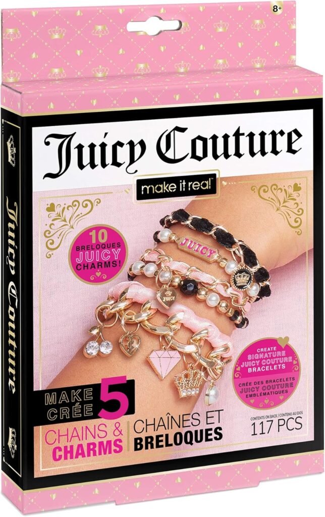 Make It Real Juicy Couture Mini Chains and Charms – Teenagers Friendship Jewellery Making Bracelet Kit – Gifts for Girls Make It Real Juicy Couture Mini Chains and Charms – Teenagers Friendship Jewellery Making Bracelet Kit – Gifts for Girls