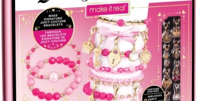 Make It Real Juicy Couture Perfectly Pink Friendship Bracelet Making Kit – Kids DIY Jewellery Making Kit with Charm and Beads – Gifts for Girls Make It Real Juicy Couture Perfectly Pink Friendship Bracelet Making Kit – Kids DIY Jewellery Making Kit with Charm and Beads – Gifts for Girls