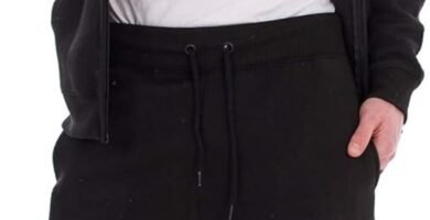 Malay Mens Hooded Tracksuit Zipper Plain Fleece Ribbed Cotton Blend Joggers Sweatshirt