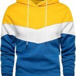 Man Long Sleeve Outfits Color Block Hood Outfit Sweatshirts for Mens Track Gym Warm Hooded Fall Winter Outfits 2024