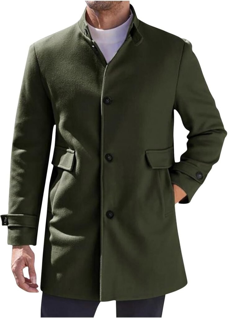 Man Neck Coats Trench Coats for Mens Long Cardigan Plain Winter Fall Coats 2024 Y2K Man Neck Coats Trench Coats for Mens Long Cardigan Plain Winter Fall Coats 2024 Y2K