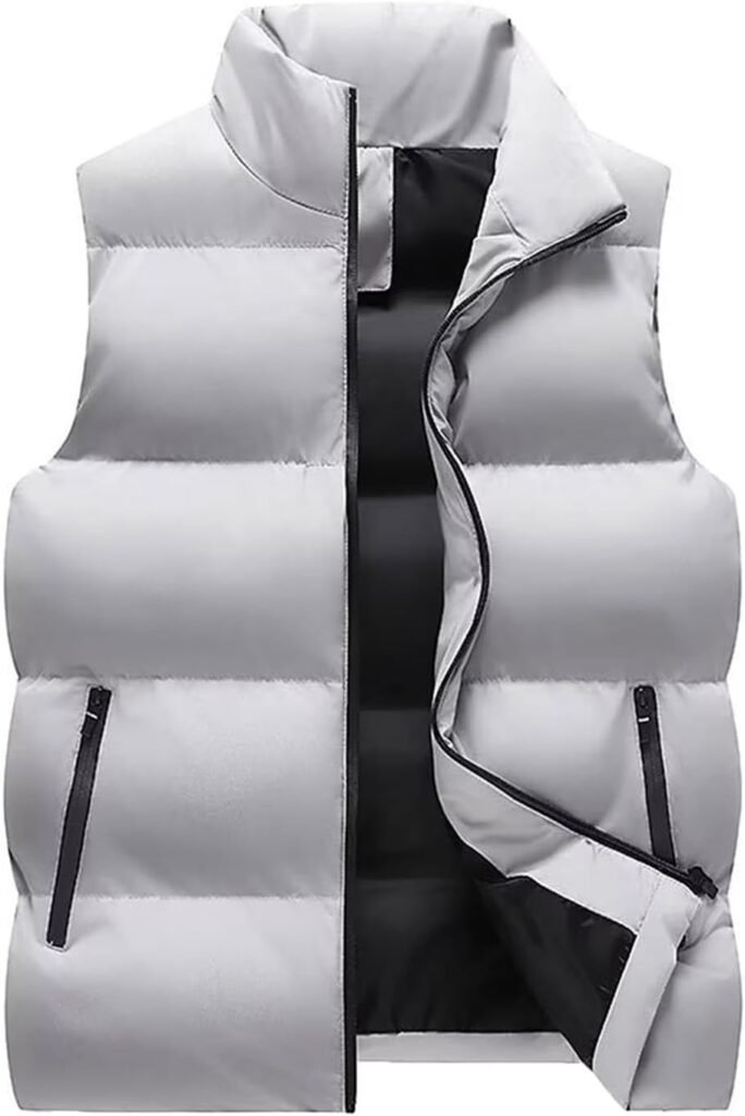 Man Neck Vest Vest Down Jackets Outfits for Mens Sleeveless Cami Tank Thermal Plain Winter Fall Vest 2024 Fashion