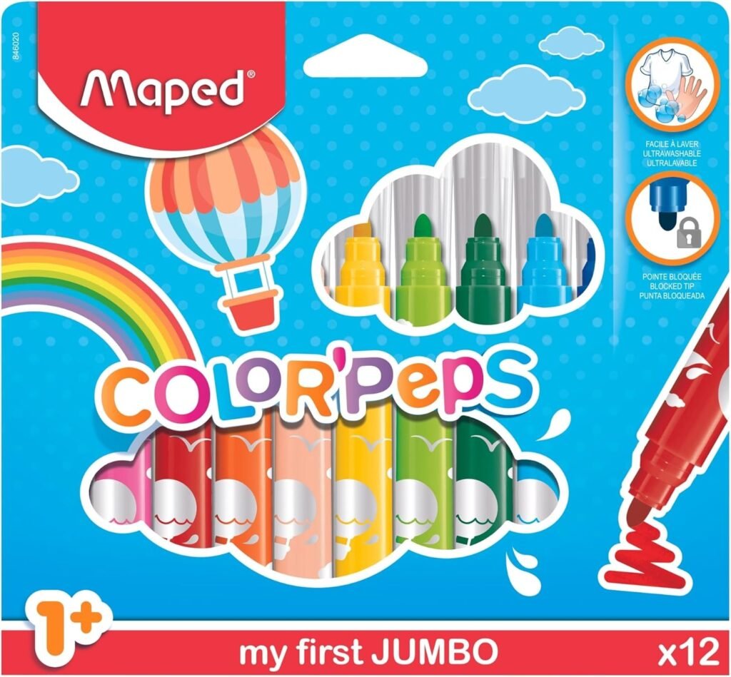 Maped Color’Peps My First Jumbo Colouring Pens (Age 1+) – Multicolor Maped Color’Peps My First Jumbo Colouring Pens (Age 1+) – Multicolor