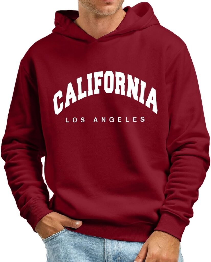 Men’s Casual with Hood Hoodies 2024 Trendy Ladies Hooded Outfits Fall Fleece Lined Pullover Hoodies Cute Western Aesthetic Comfort College Soft Workou Fashion Loose Fit Mens