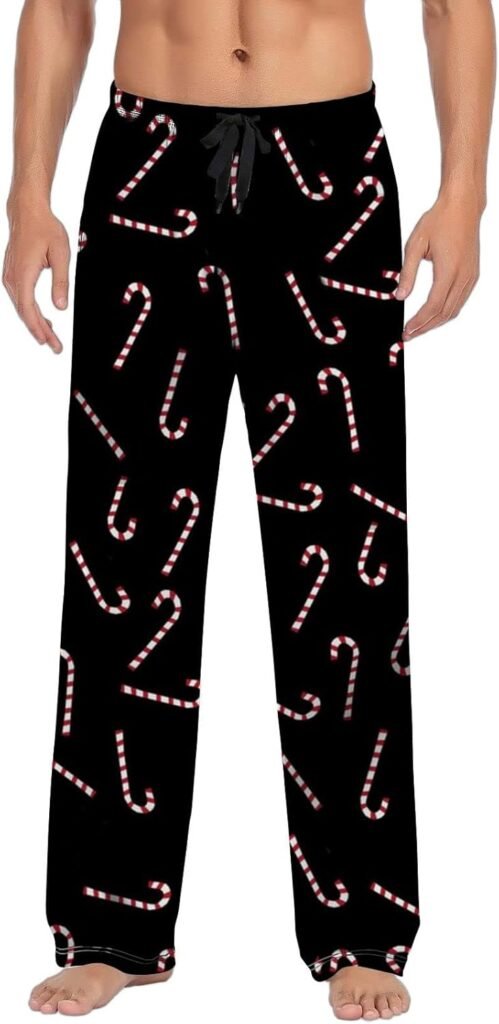 Mens Christmas Joggers Xmas 3D Printed Jogging Bottoms Baggy Drawstring Trousers Winter Warm Casual Tracksuit Soft Comfortable Outfit with Pocket