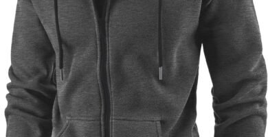 Mens Fleece Hoodies Sweatshirts Zip Up Casual Plain Jackets Jumper Sweater