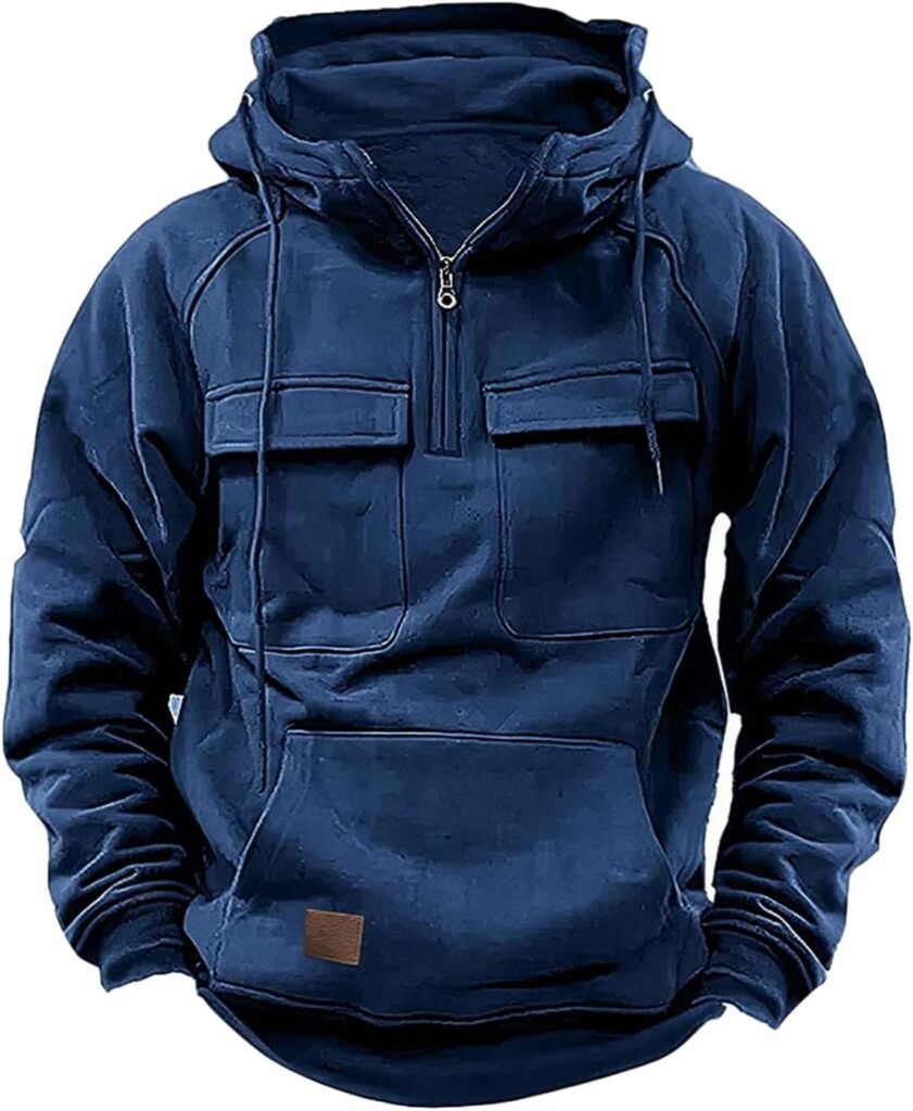 Mens Hooded Outfits Loose Fit Hood Outfit Sweatshirt for Man Long Sleeve Track Athletic Winter Fall Outfits 2024
