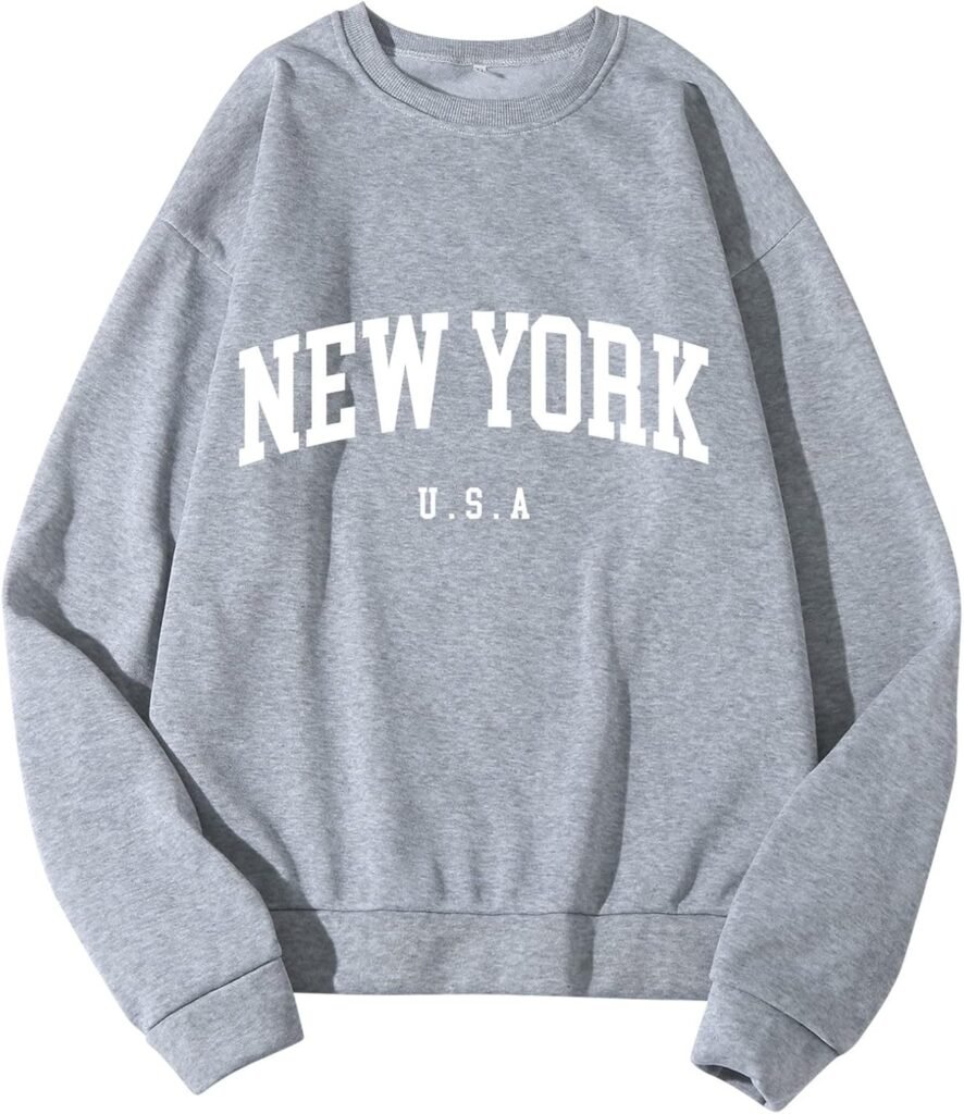 Men’s Los Angeles Sweatshirts College Fall Solid Outfits Personalized Backwoods Long Sleeve Tops Sporty New York U.S.A Crew Neck California Vintage Anime Clothes Letter Country 2024