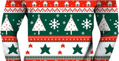 Mens Running Tee Shirts Graphic Long Sleeve Christmas Tree Pattern T Shirts Tee Tops Xmas Outfits Clothes T Shirts for Men Cotton Athletic Wear