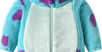 Mesalynch Kids Toddler Baby Fleece Cartoon Animals Hoodie Bodysuit Long Sleeve Zip Up Hooded Plush Jumpsuit Halloween Christmas Warm Flannel Fluffy Pajamas